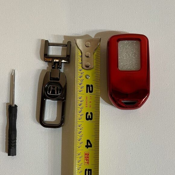 Honda Logo fob Keychain in Black & fob cover in Red NWT - Picture 3 of 4